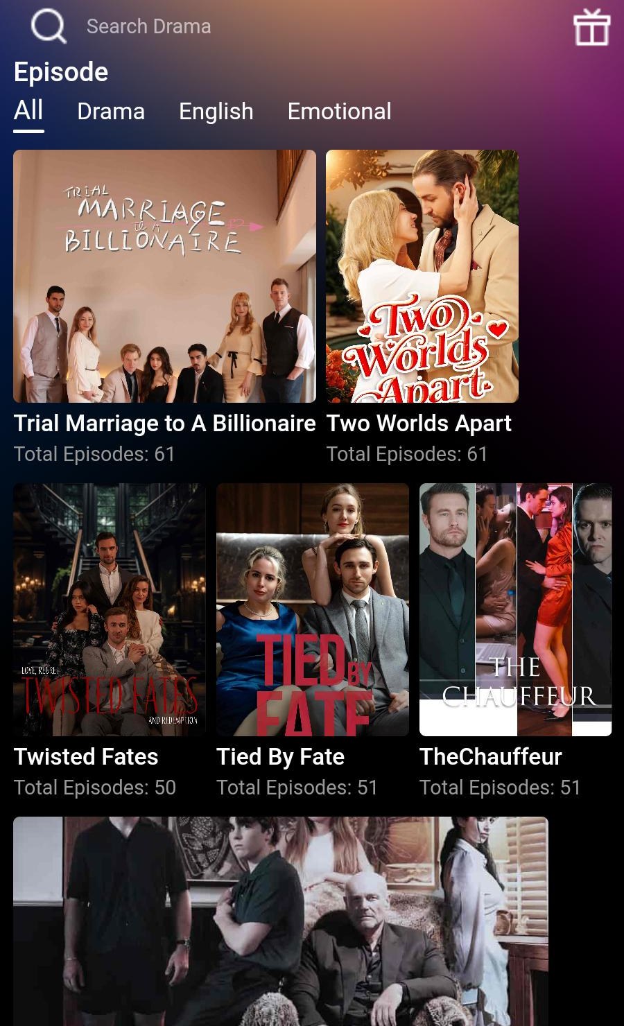 DramaJoy App 劇集瀏覽界面